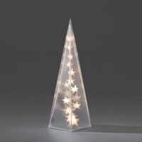 Plastic pyramid, star eff LED