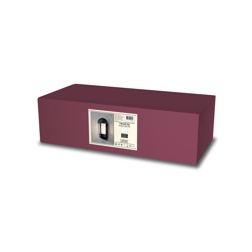 Tyr vägglykta E27 svart