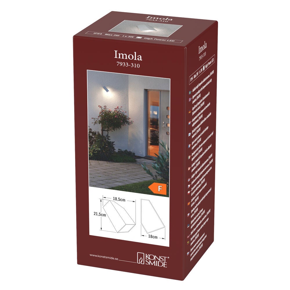 Imola vägglykta 1x3W LED