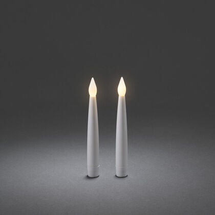 Set of 2 Candles, 18cm, LED