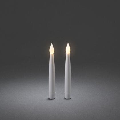 Set of 2 Candles, 18cm, LED