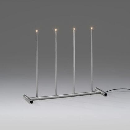 Elljusstake 4 lj LED metall