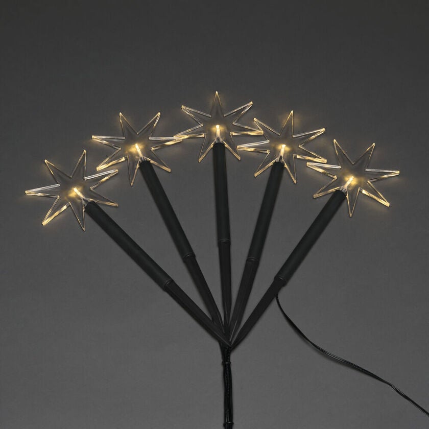 LED Spiessleuchte mit 5 Sterne