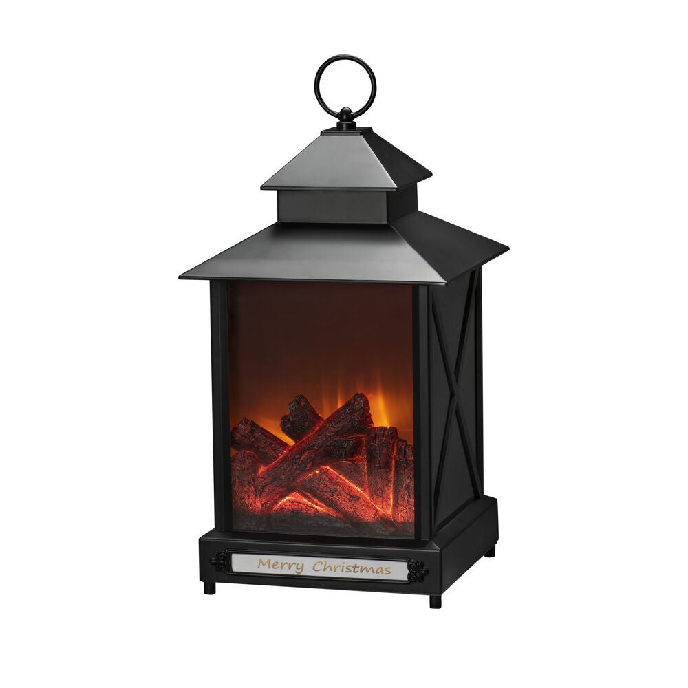 LED Laterne, gr., Kamin, 