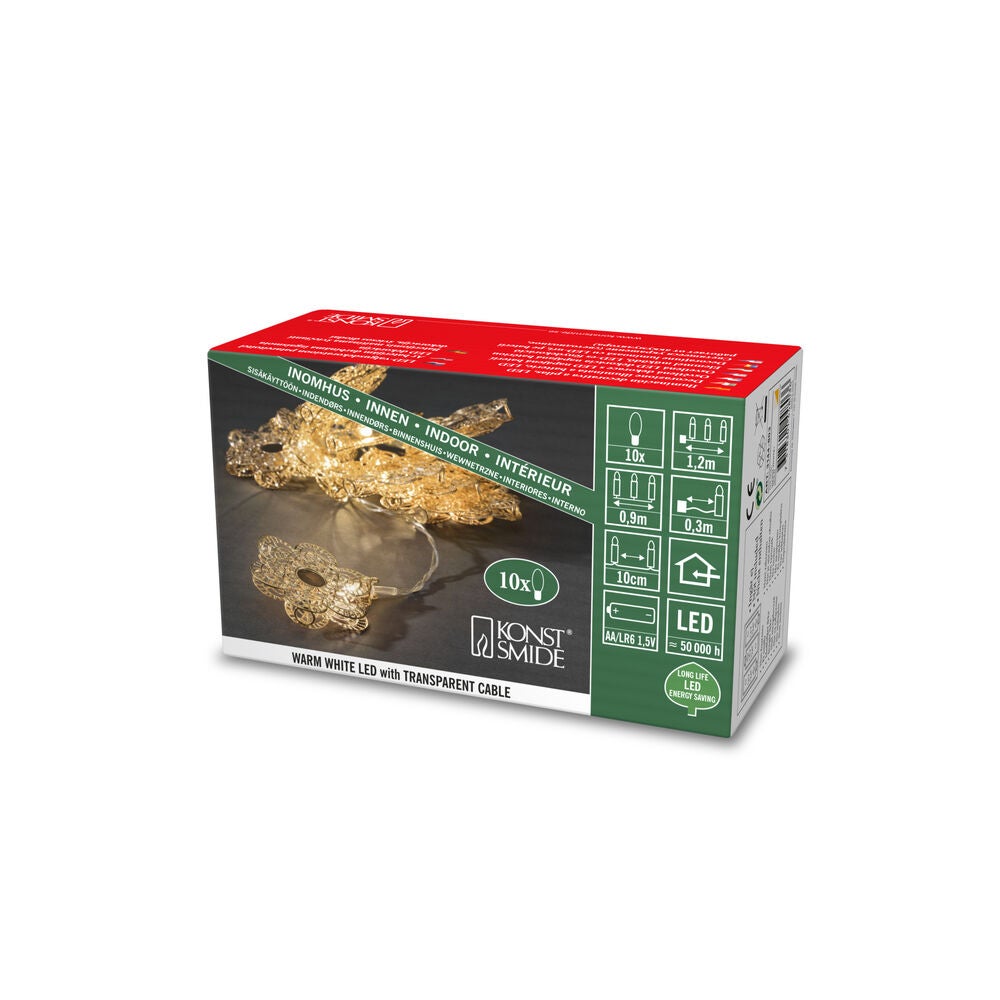 LED Dekolichterkette, goldfarb