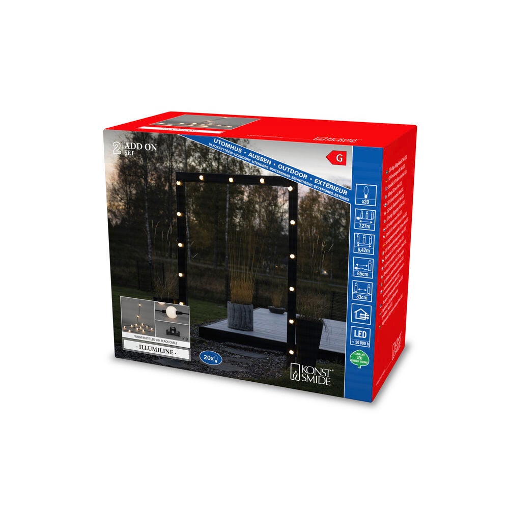 Tilläggsset 20 opal lampor LED