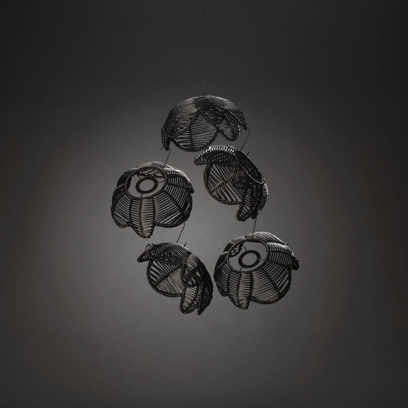 Small Lamp Shade Rattan 5pce