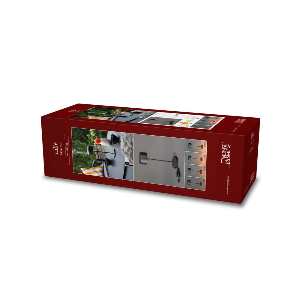 Lille bordslampa USB Svart