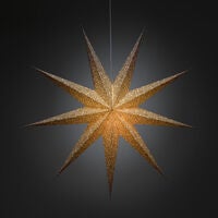 Pappersstjärna vit/guld 115cm