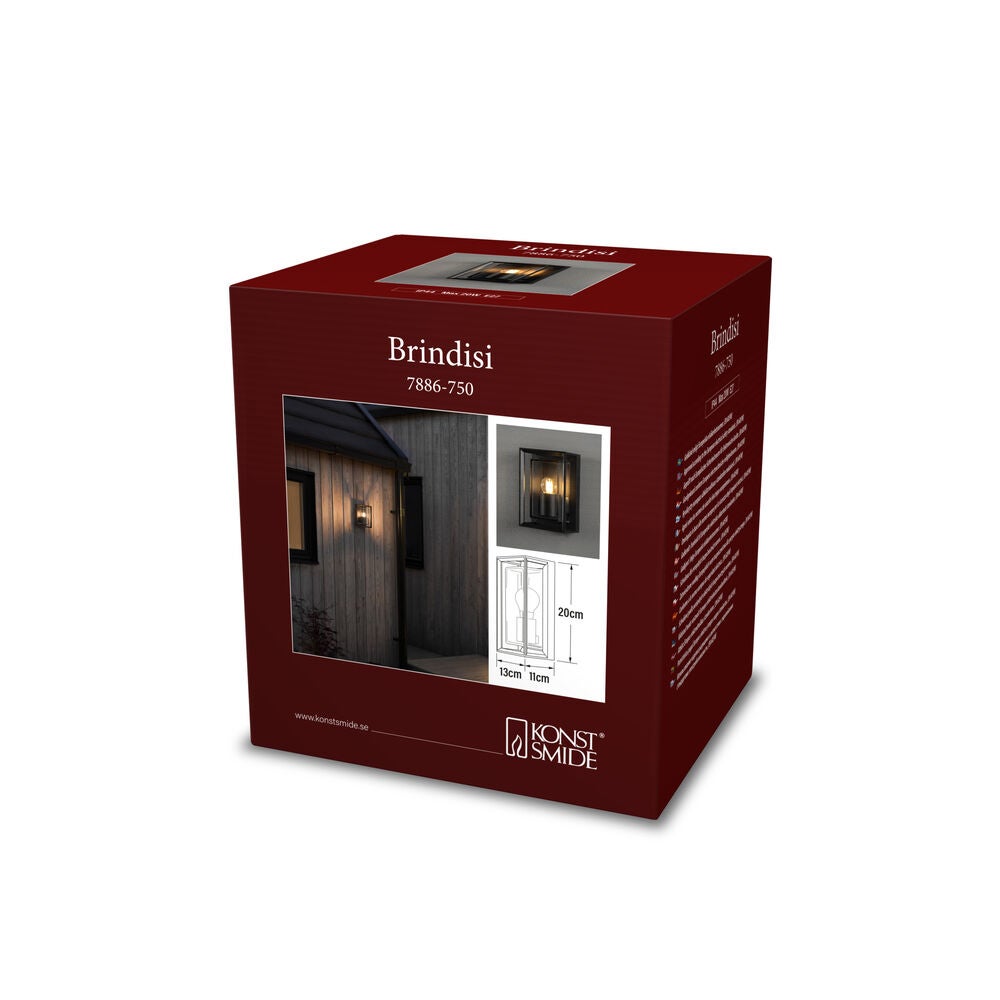 Brindisi mini vägg svart/klar