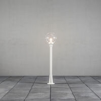 Orion Short Pole, White glass