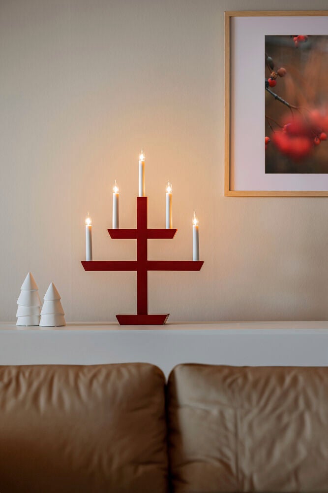 Träljusstake 5L,  brunbets