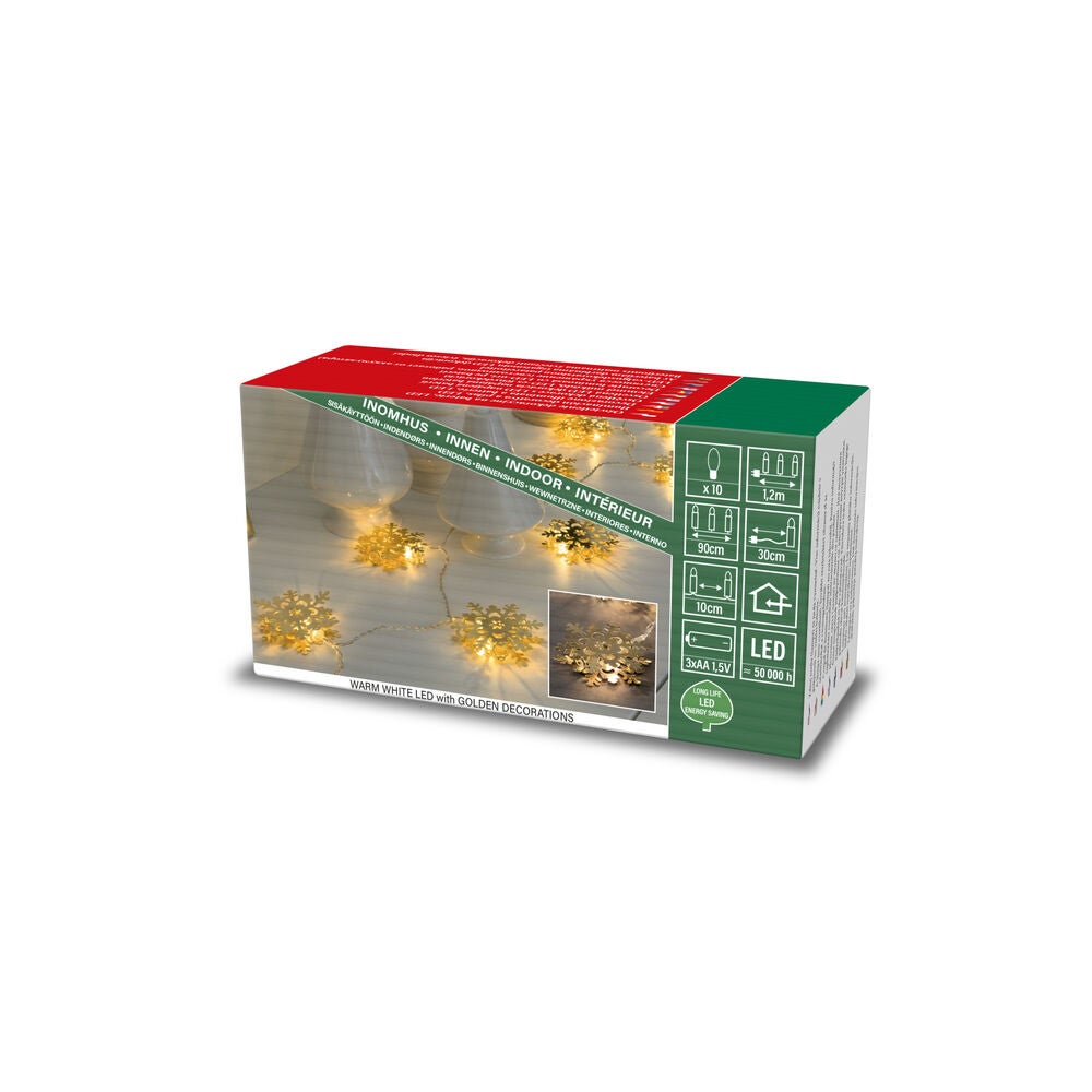 LED Dekolichterkette, goldfarb