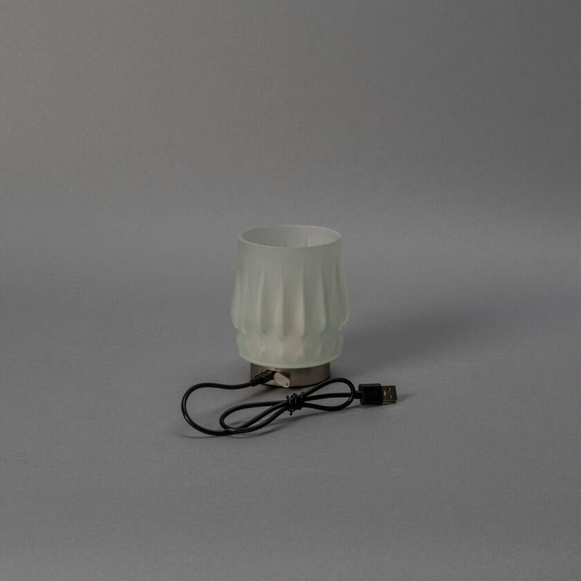 Ljuslykta glas laddbar LED 