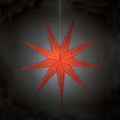 9 Point Paper Star 115cm Red