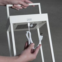 Portofino lanterna USB/sol vit