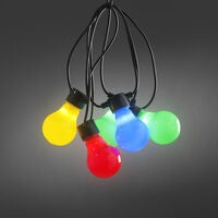 LED Biergartenkette, bunt