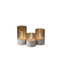 LED Kerzen im Glas, batterieb.