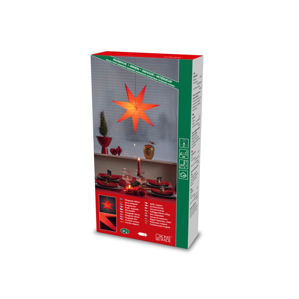 Pappersstjärna röd 60 cm