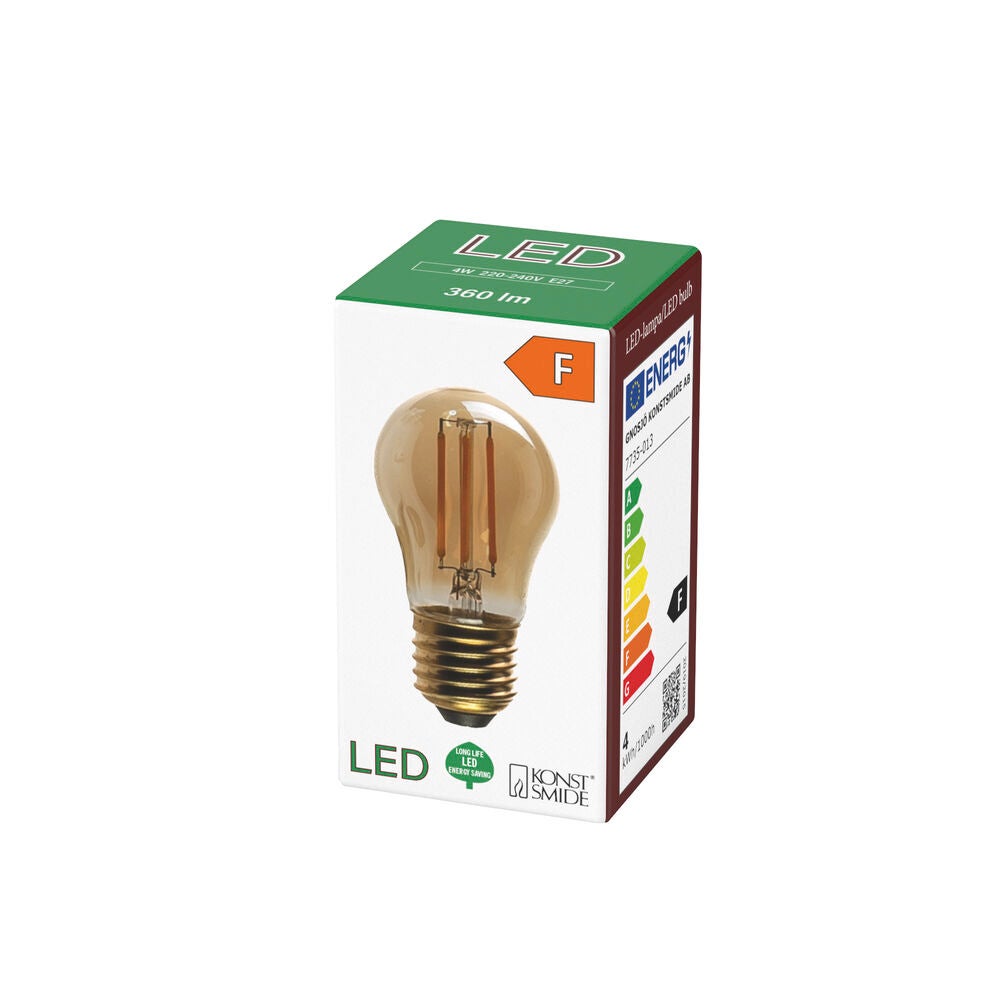 Glödlampa E27 LED P45 amber