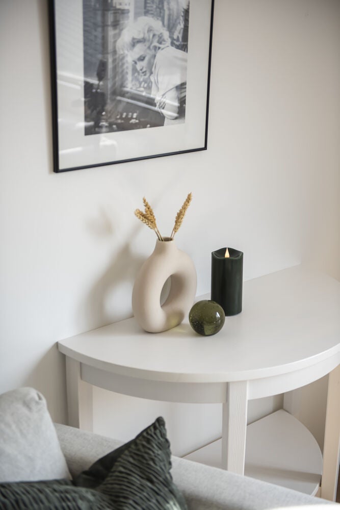 Vaxljus 7,5x14,5cm LED beige