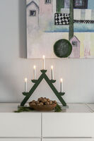 Candlestick wood 5bulbs, red