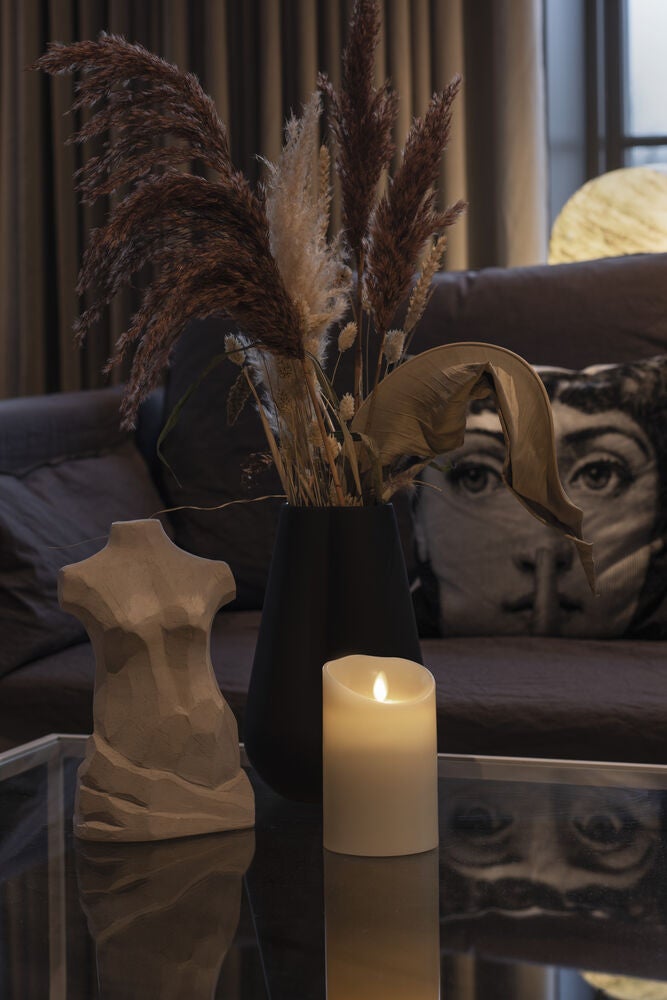 B/O Wax candle LED 8,8x13,4cm