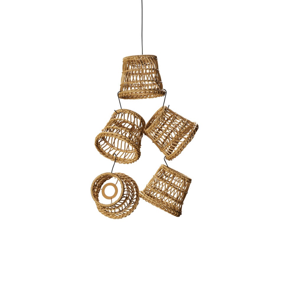 Small Lamp Shade Rattan 5pce