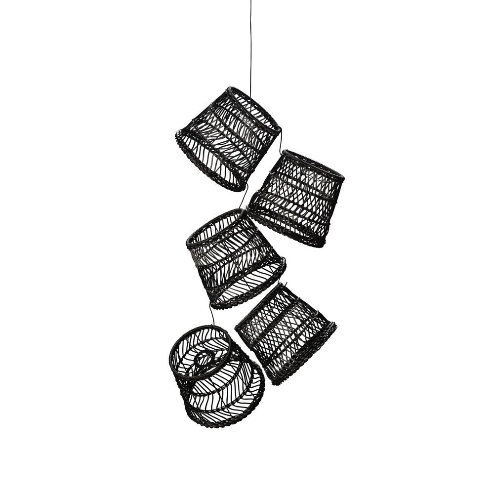 Large Lamp Shade Rattan 5pce