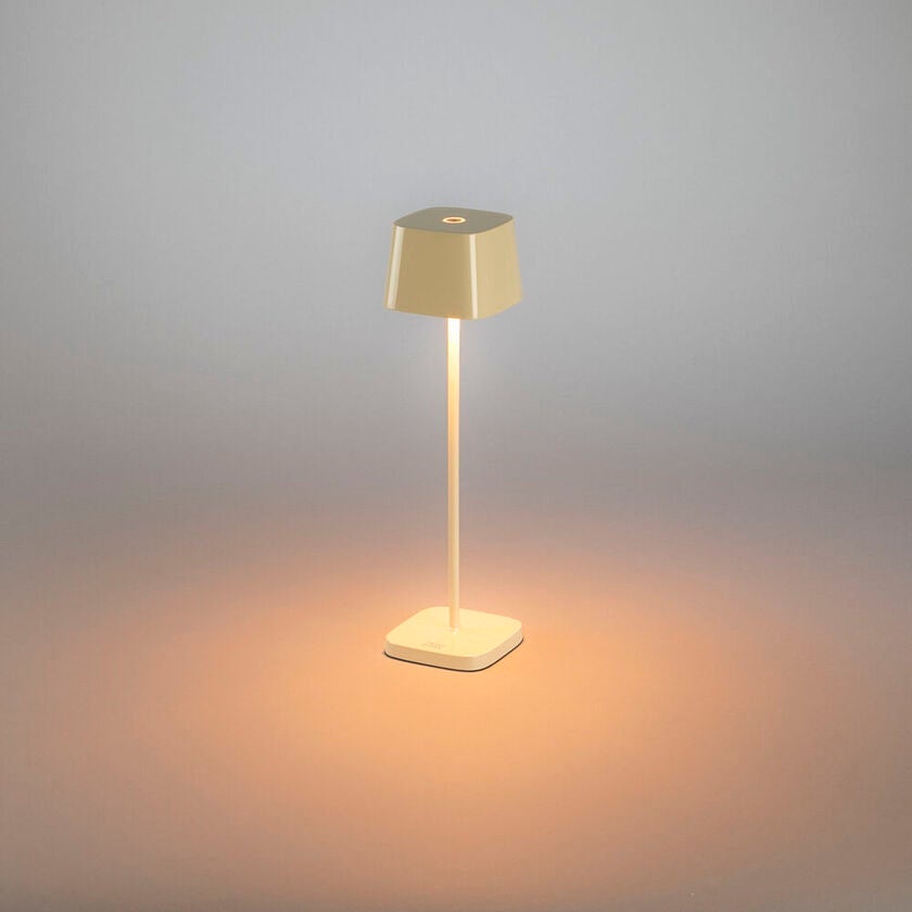 Capri mini bordsl gräddvit USB