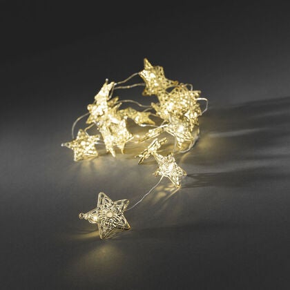 LED Dekolichterkette, goldene