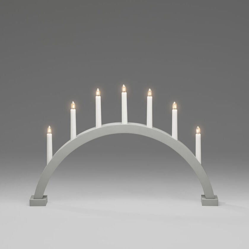 Holzleuchter, braun gebeizt