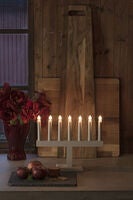 Candlestick wood 7bulbs, white