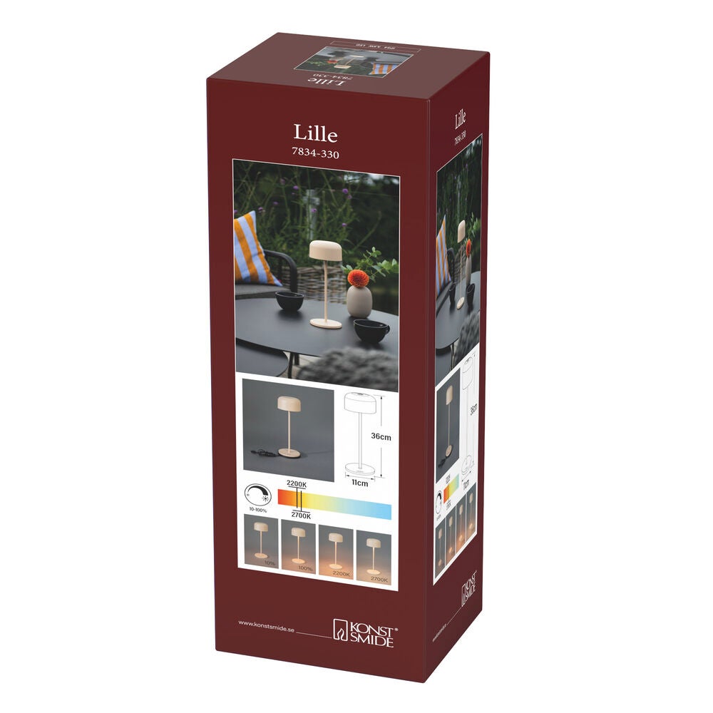 Lille bordslampa USB Sand