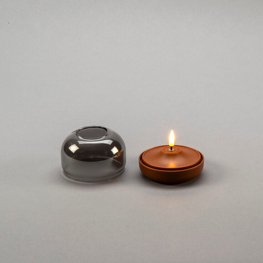 Ljus med glasdekoration LED