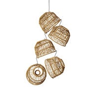 Large Lamp Shade Rattan 5pce