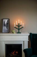 Holzleuchter Holz 5 Lampen Grü