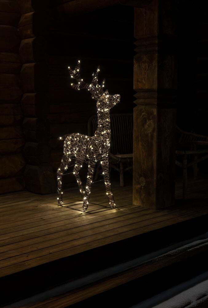 Imitation rattan reindeer LED