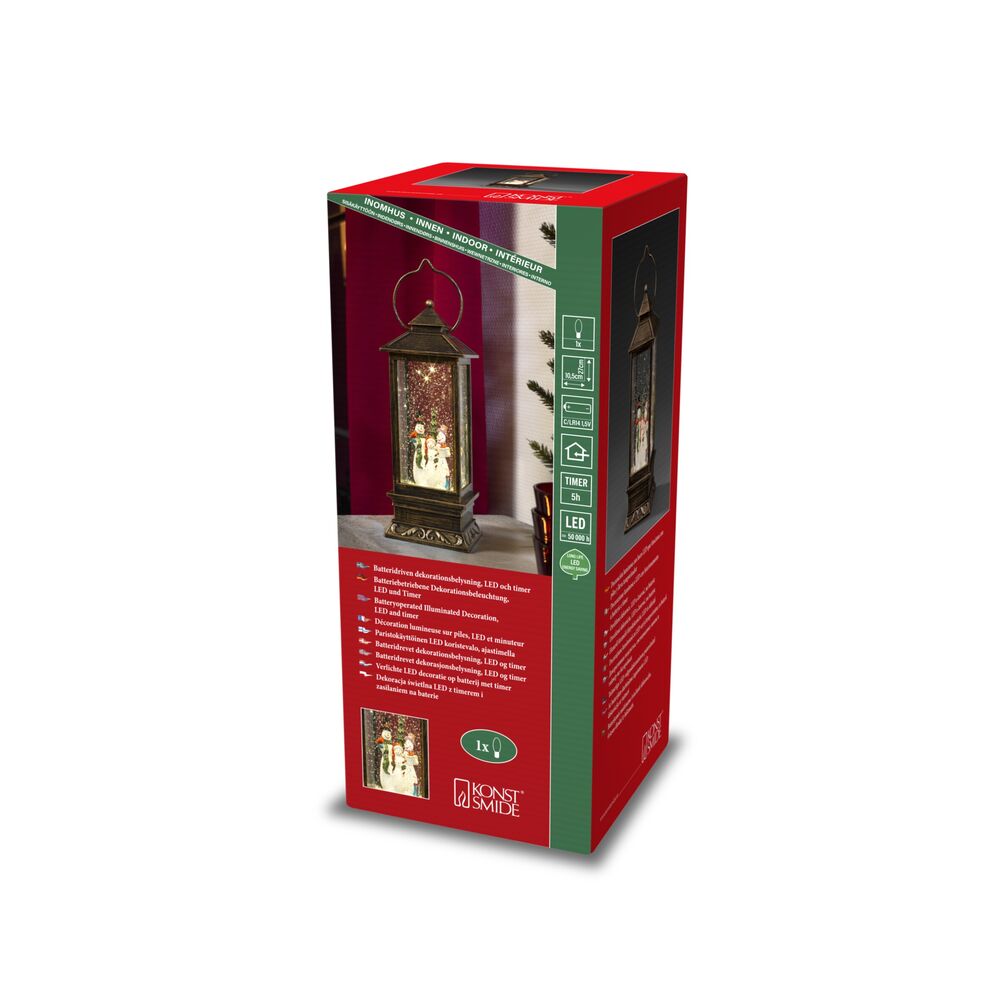 Water Lantern Snowman LED