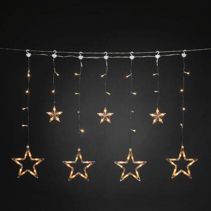 Curtain LED Amber Solar B/O