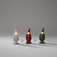 Elljusstake 3 ljus trä LED