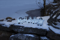 Pingvinbebisar akryl 5st LED