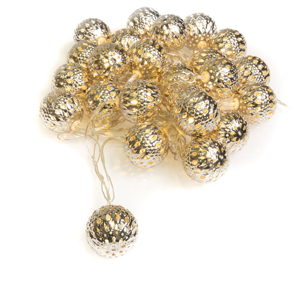 LED Dekolichterkette, silberne