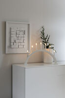 LED Holzl. mattgrau / gruener