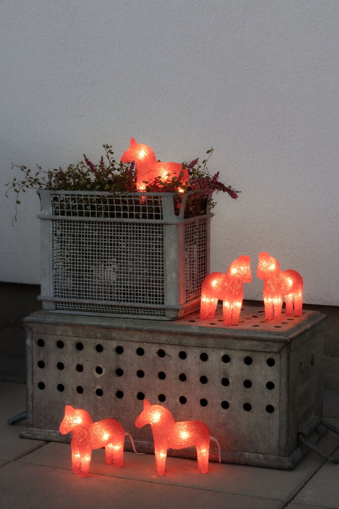 Hästar akryl 5st 40 LED