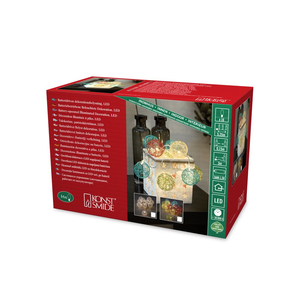 Light set, aluminum balls, LED