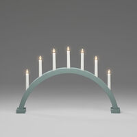 Holzleuchter, braun gebeizt