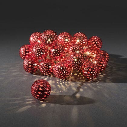LED Dekolichterkette, rote Met