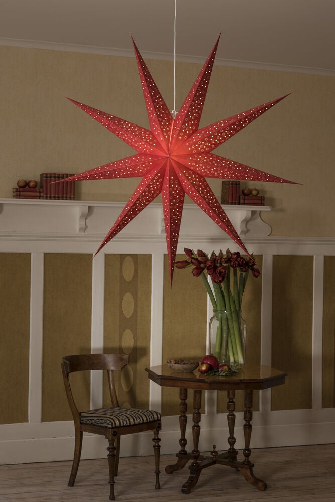 9 Point Paper Star 115cm Red