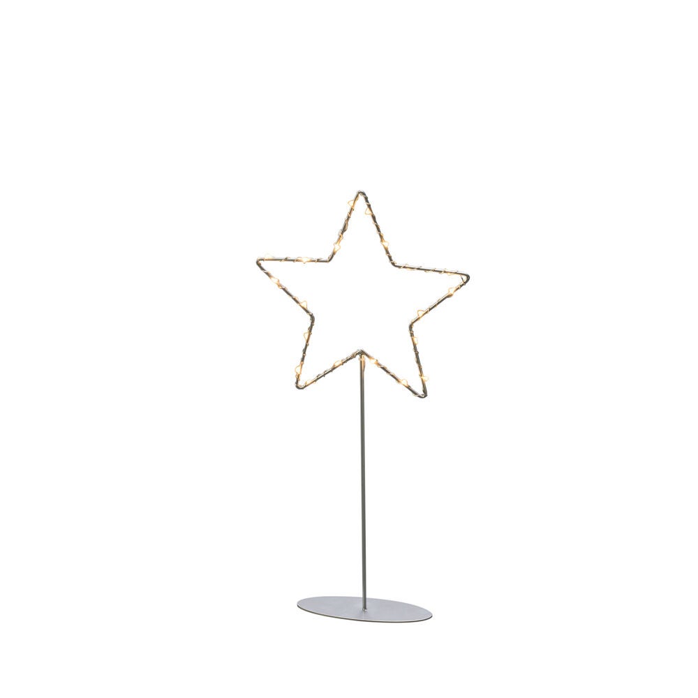 Metallstjärna silver 20 LED